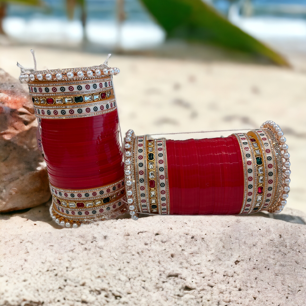 Simaran Red Chuda Set