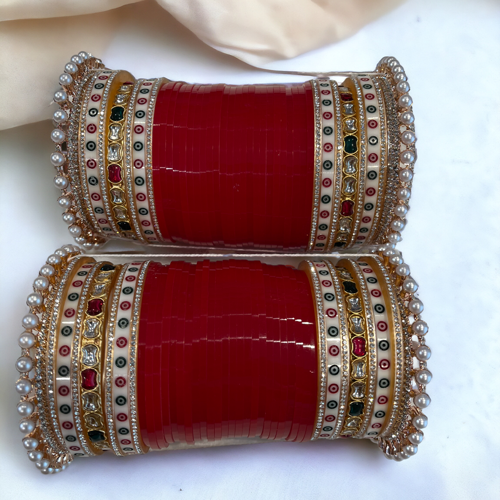 Simaran Red Chuda Set