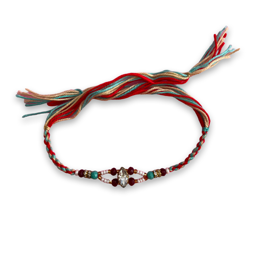 Blue Kundan Rakhi for Brother