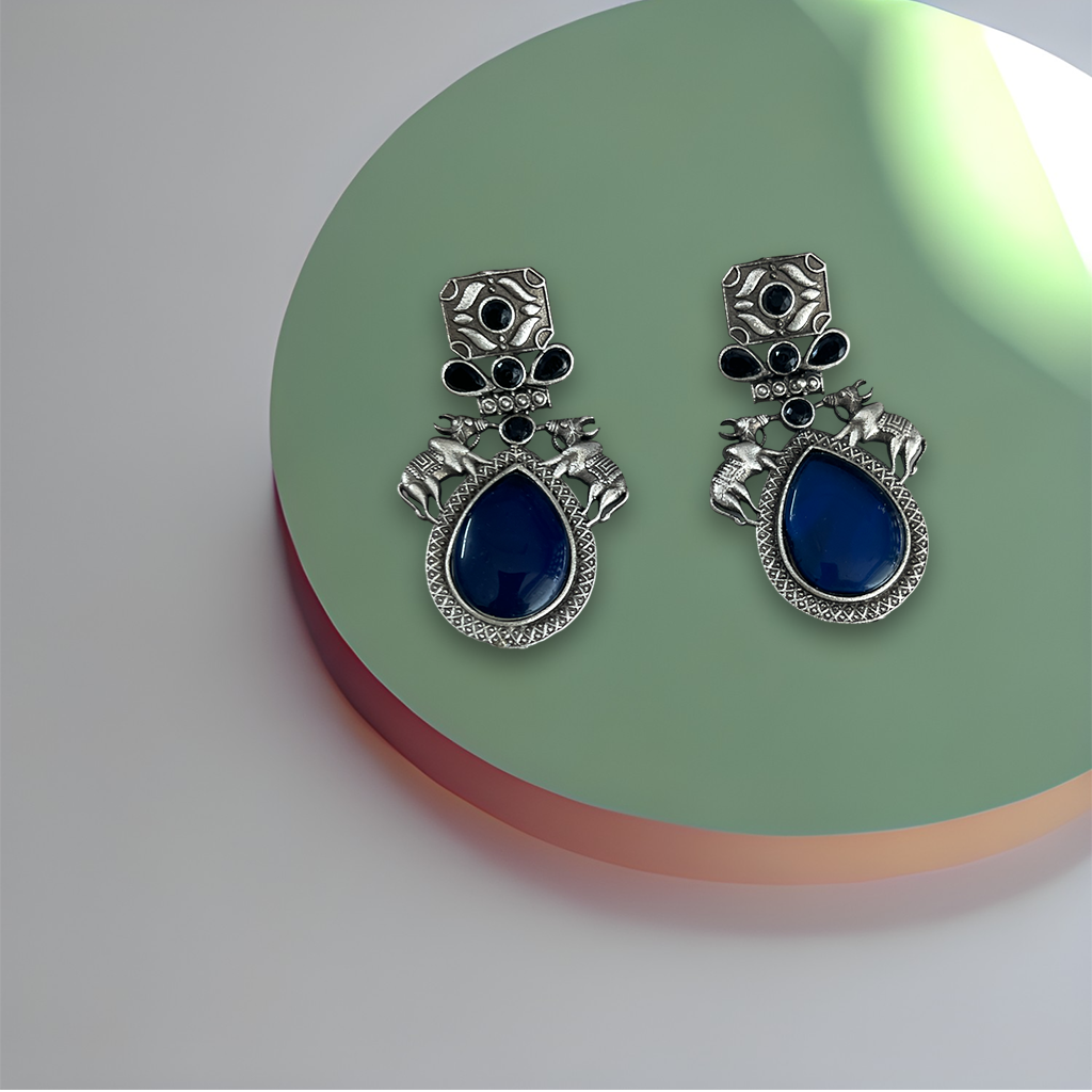 Blue Sliver Replica Earrings
