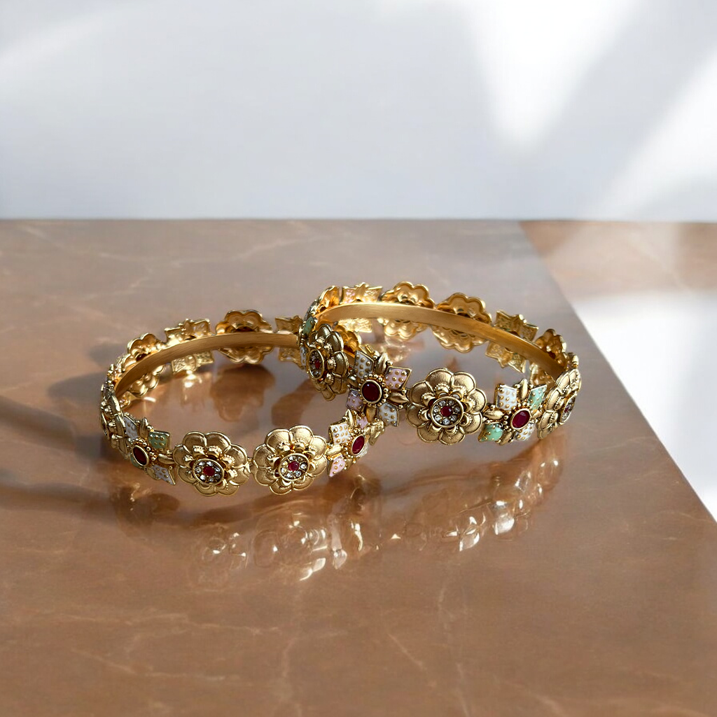 Garnisha Rajwadi Bangles Set