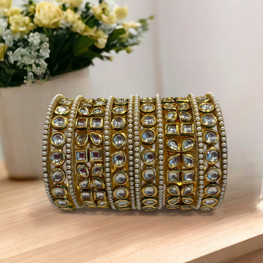 Garnisha Kundan Bangles Set