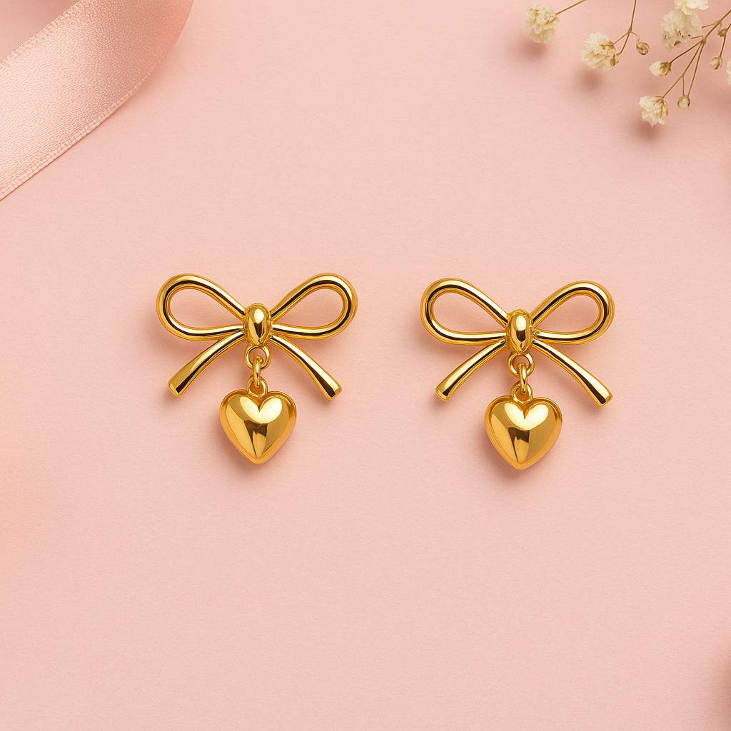 Infinity Love 18k Gold Stud Earrings