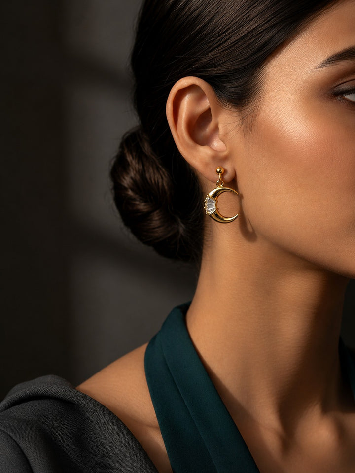 Moon Stud Earrings