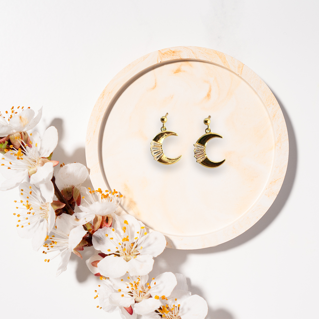 Moon Stud Earrings