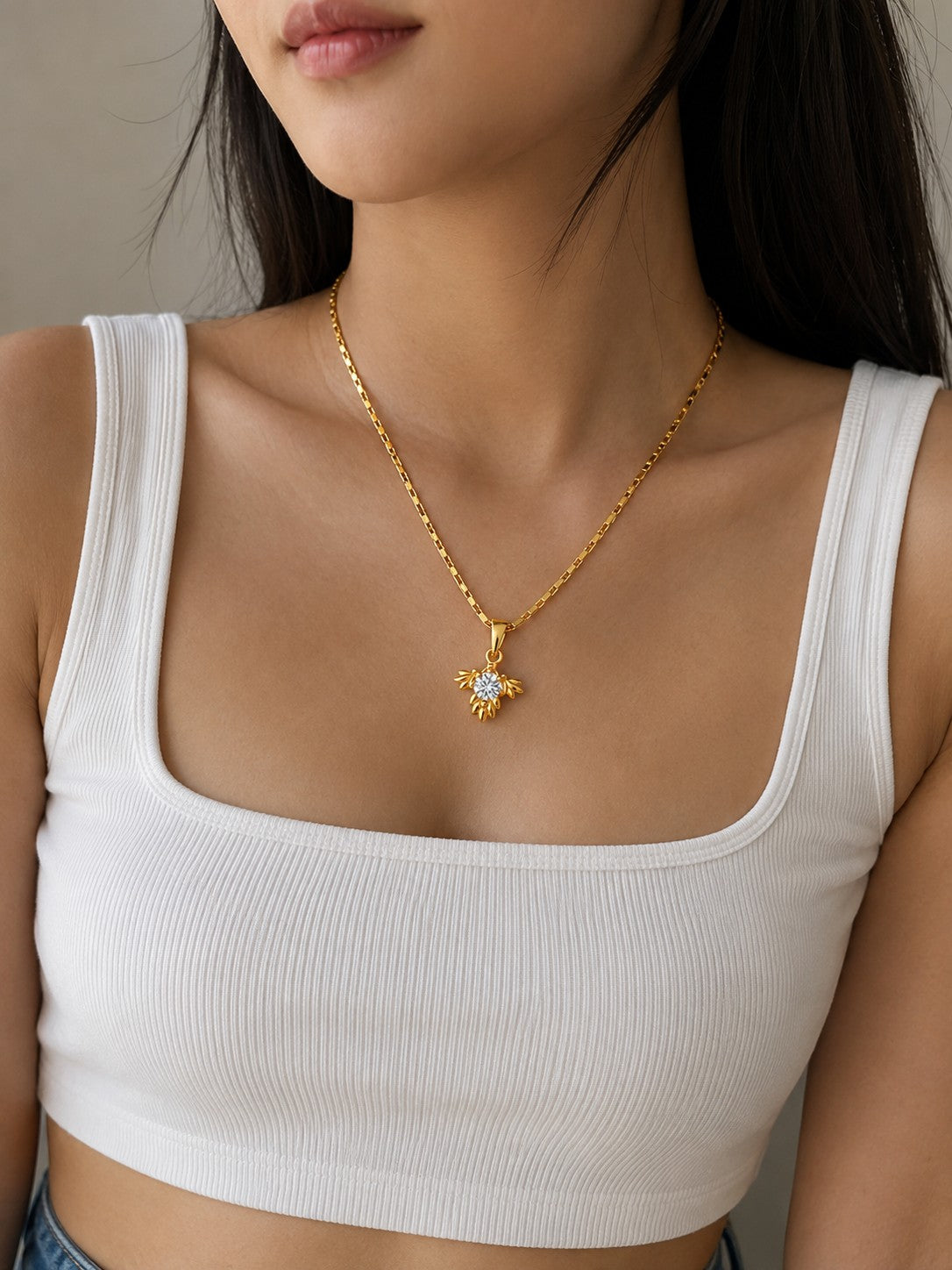Floral Chain Pendant Set