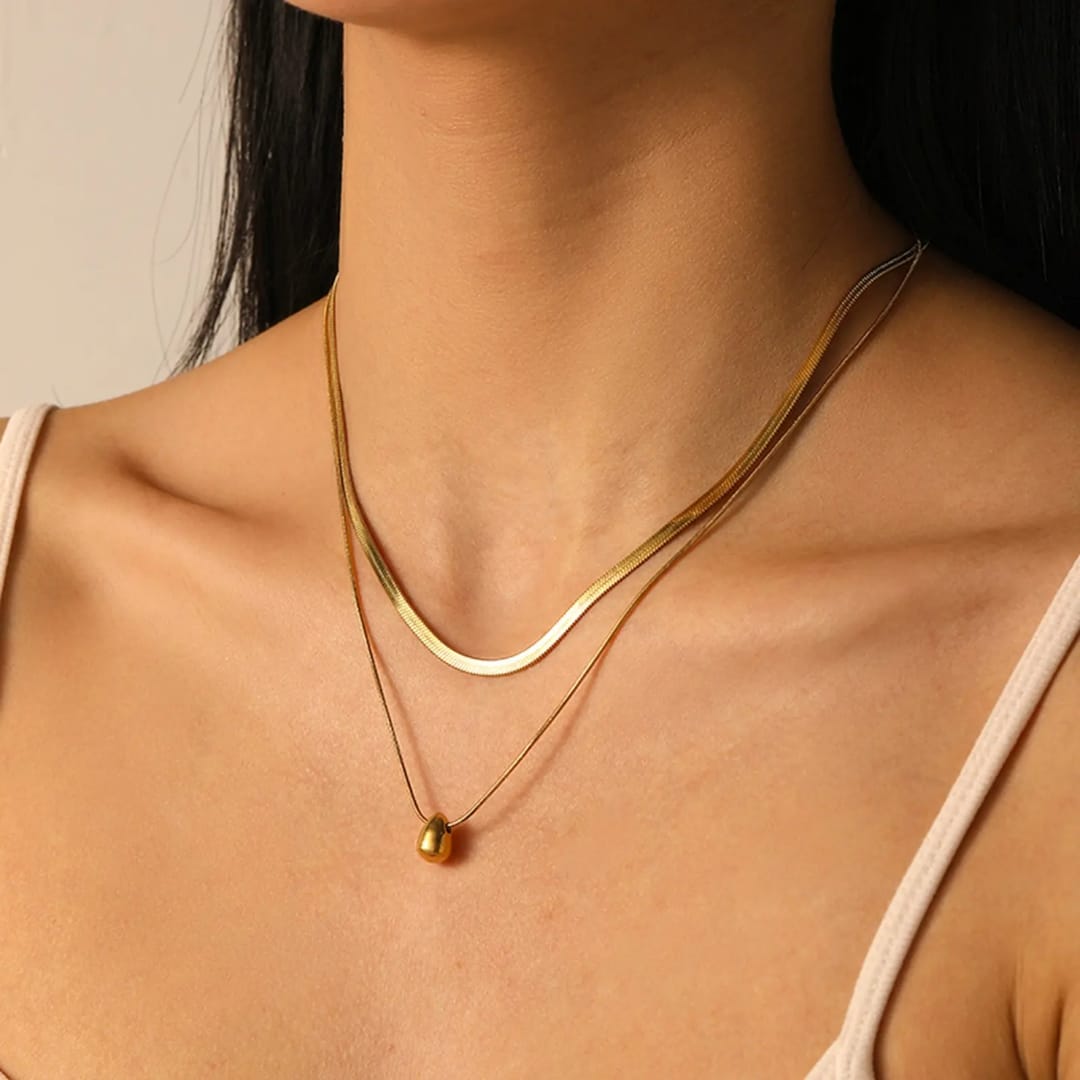 Gilded Drop Necklace