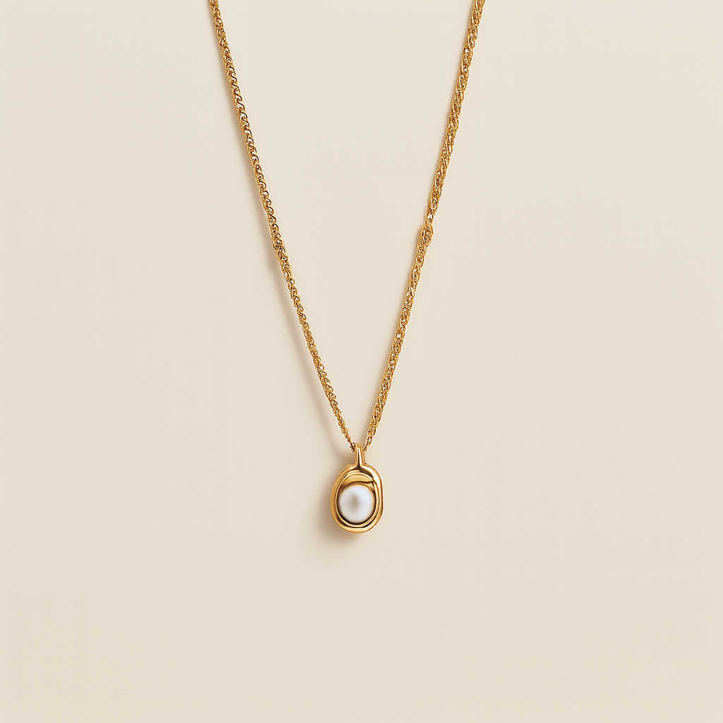 Moon in Gold Necklace