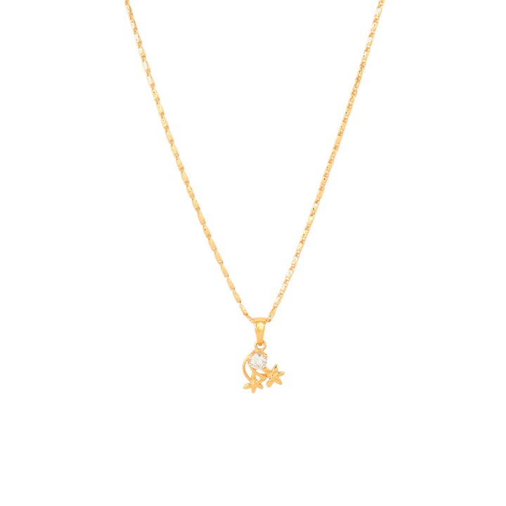 Flower Drop Chain Pendant Set