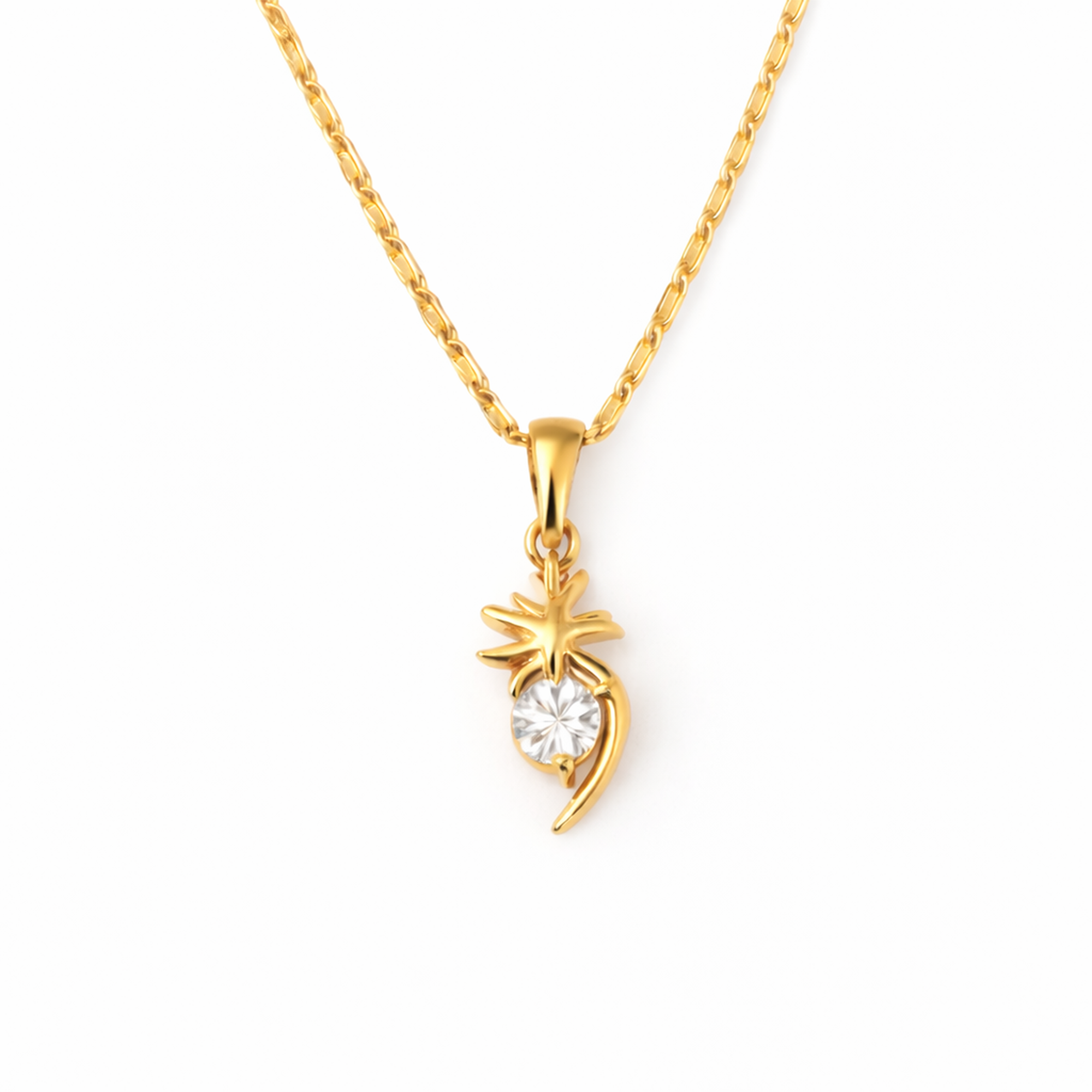 Half Heart Chain Pendant Set