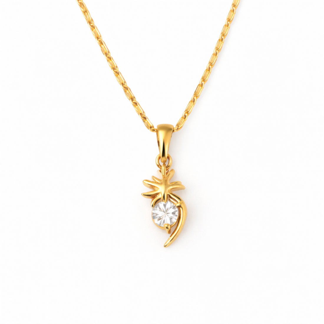 Half Heart Chain Pendant Set