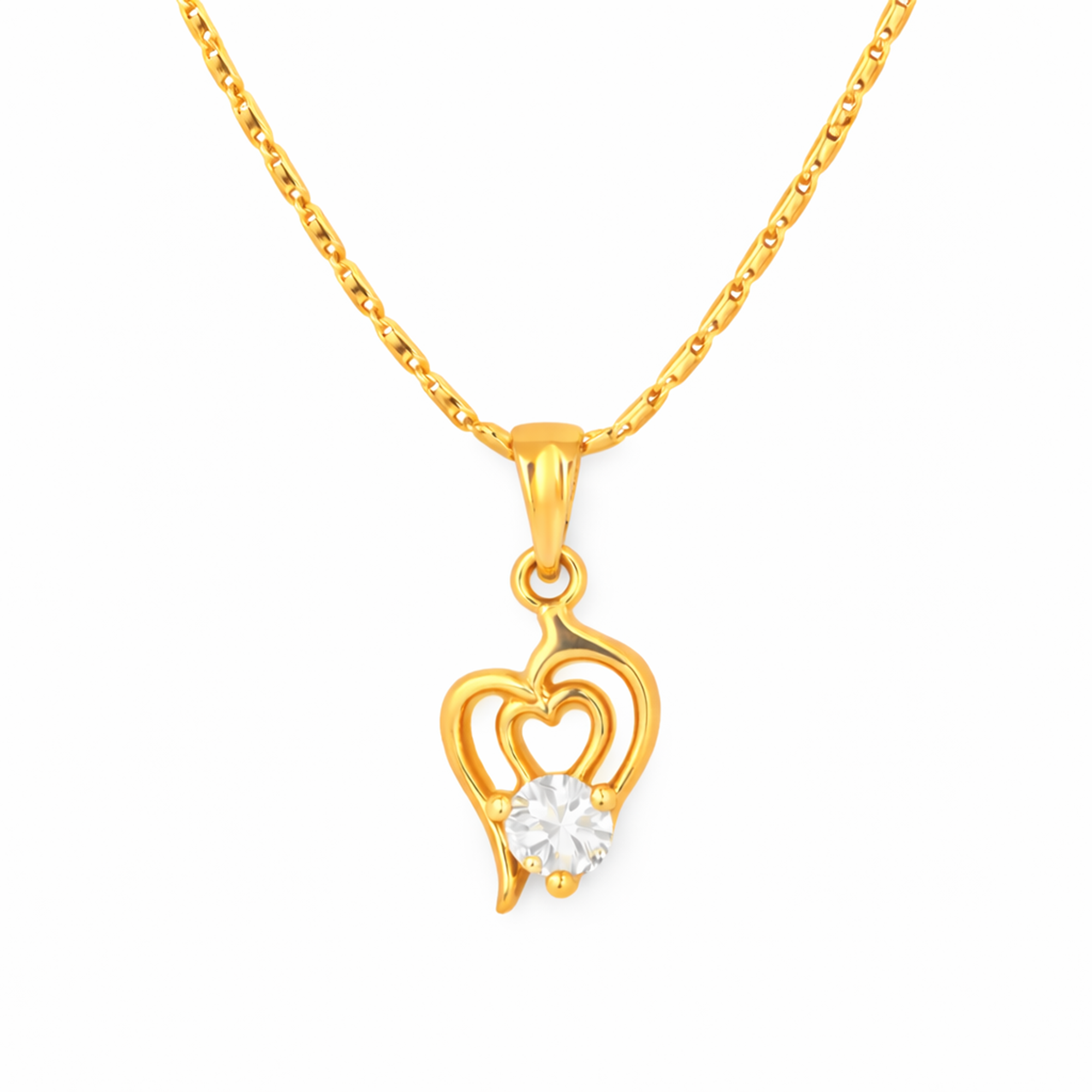 Trisool Shape Chain Pendant Set