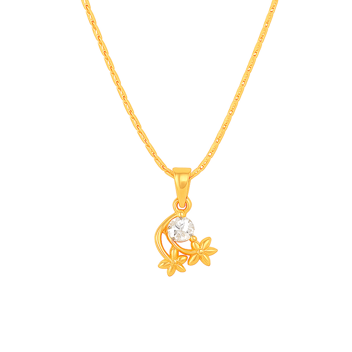 Flower Drop Chain Pendant Set