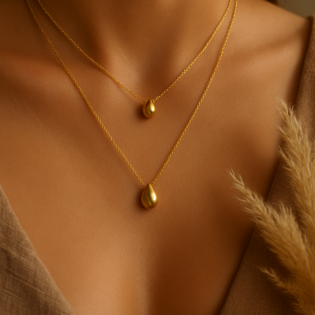 Sona Drop Duo Necklace