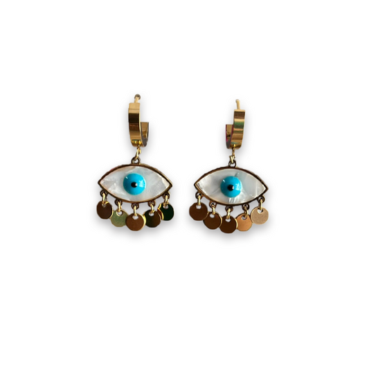 Evil Eye Hoop Earrings