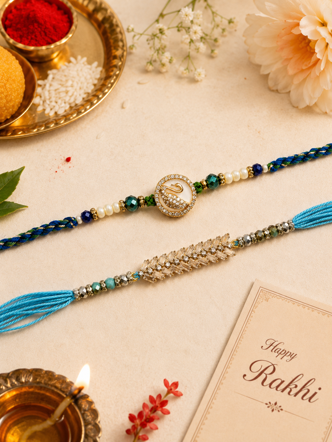 Thread Rakhi Pack of 2