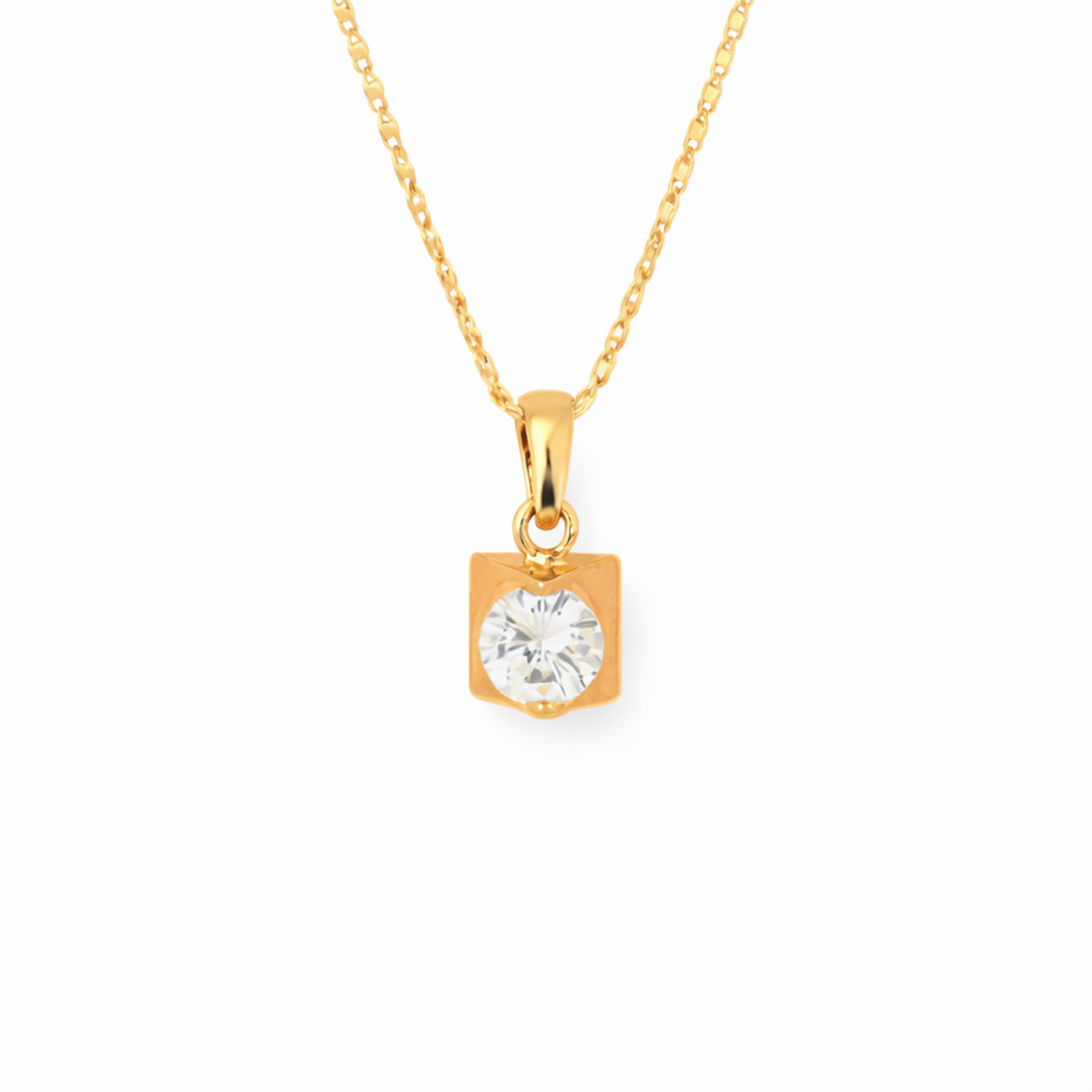 Square Pyramid Drop Chain Pendant Set