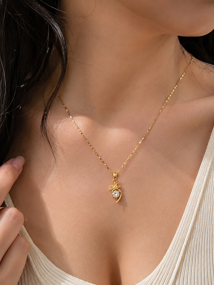 Half Heart Chain Pendant Set