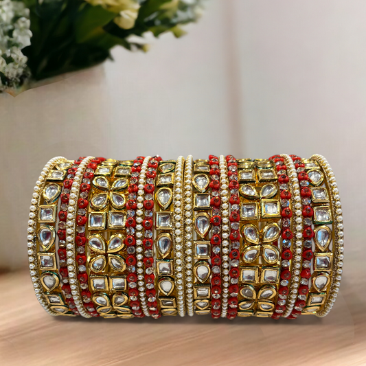 Garnisha Kundan Bangles Set