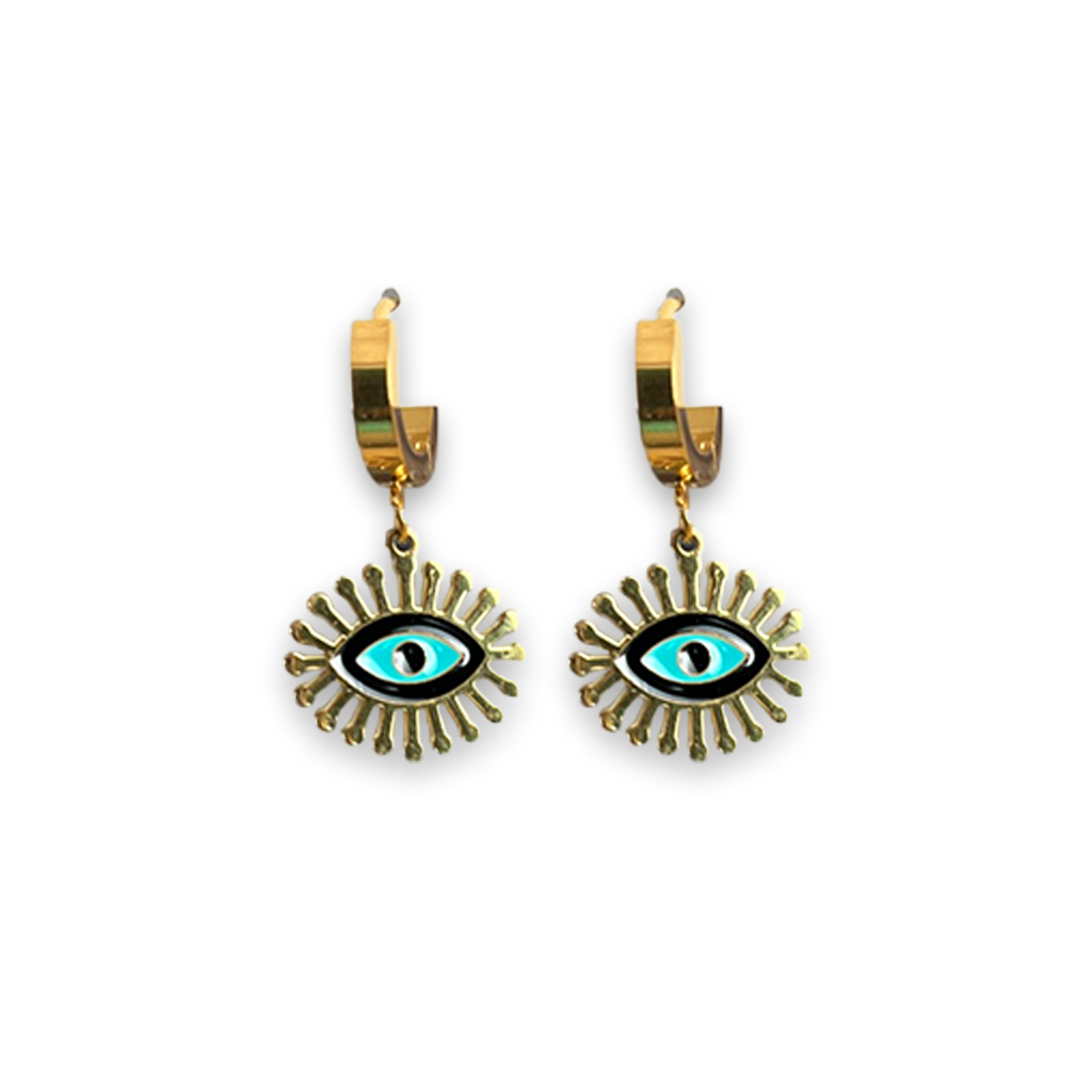 Evil Eye Hoop Earrings