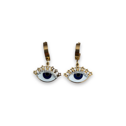 Evil Eye Hoop Earrings