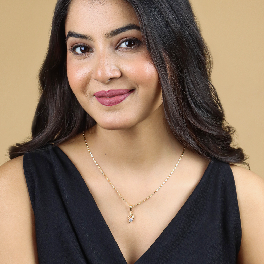 Trisool Shape Chain Pendant Set