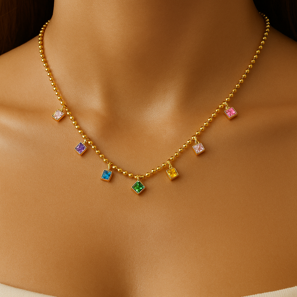 Rainbow Charm Necklace