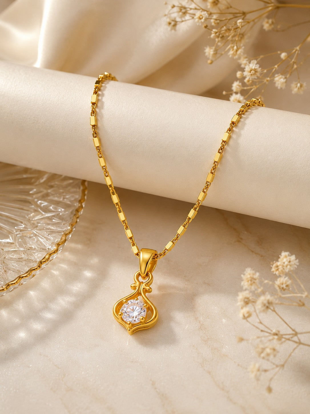 Tear Drop Chain Pendant Set
