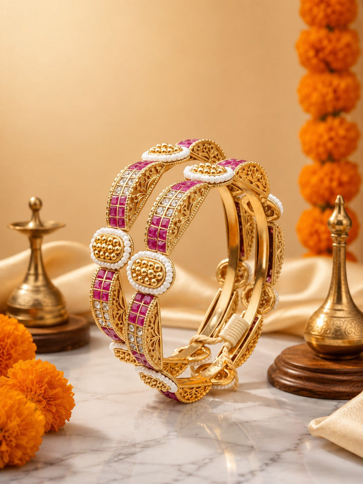 Phulkari Noor Kada (Set of 2)