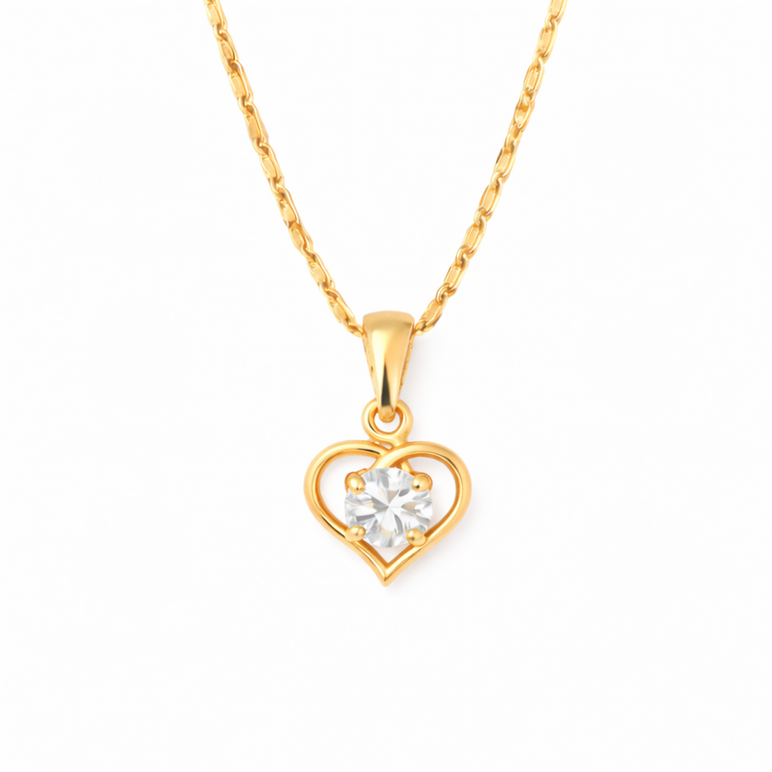 Heart Shape Chain Pendant Set