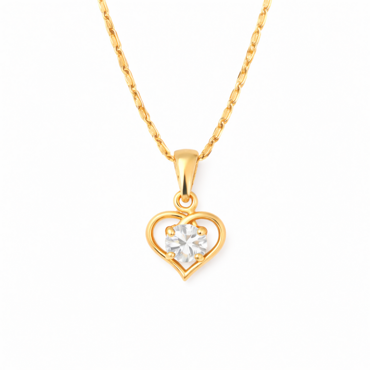 Heart Shape Chain Pendant Set