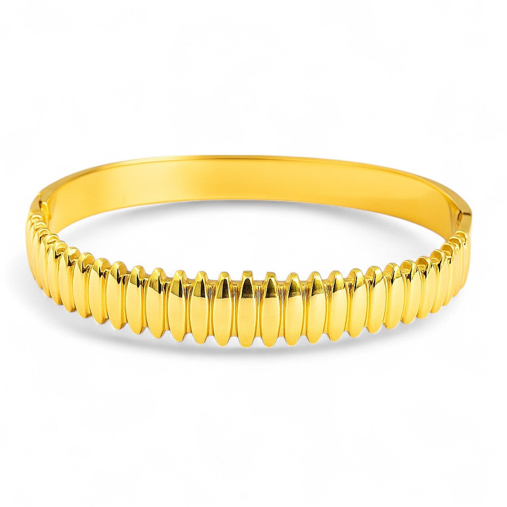 Golden Ribbed Bracelet