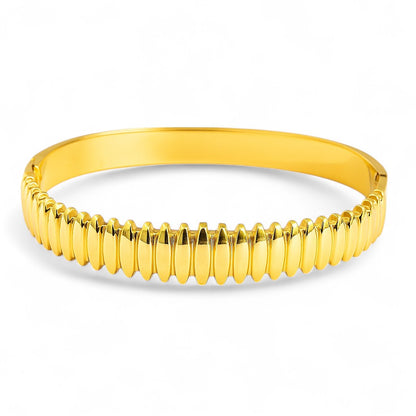 Golden Ribbed Bracelet