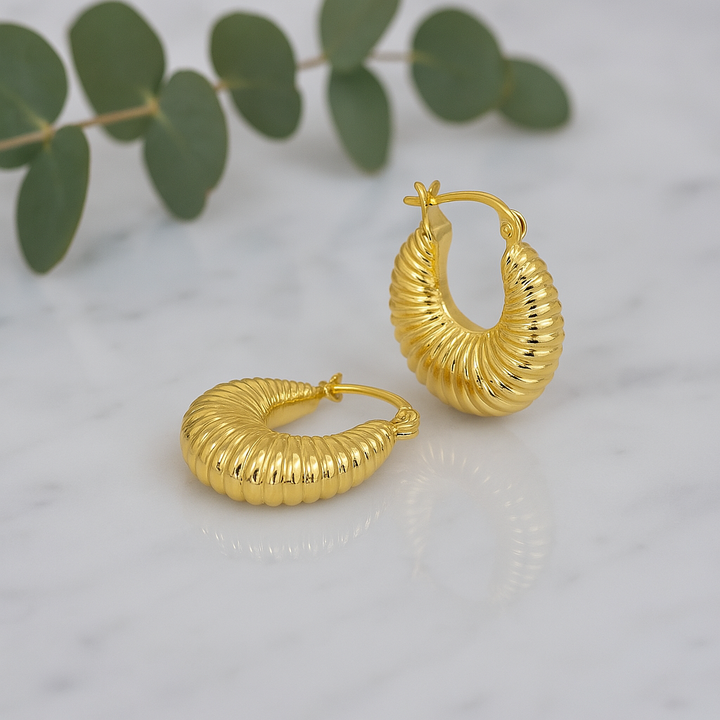 18k Gold Carina Hoop Earrings
