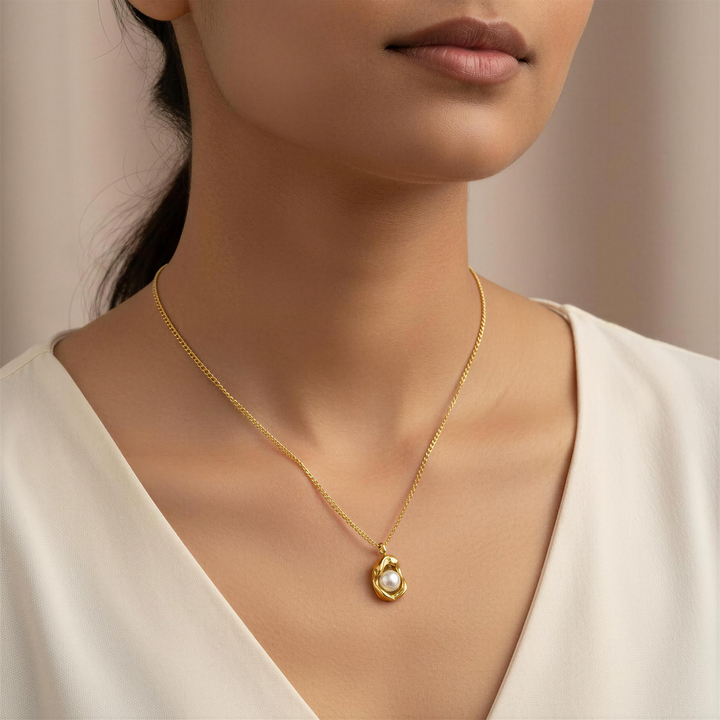 Moon in Gold Necklace