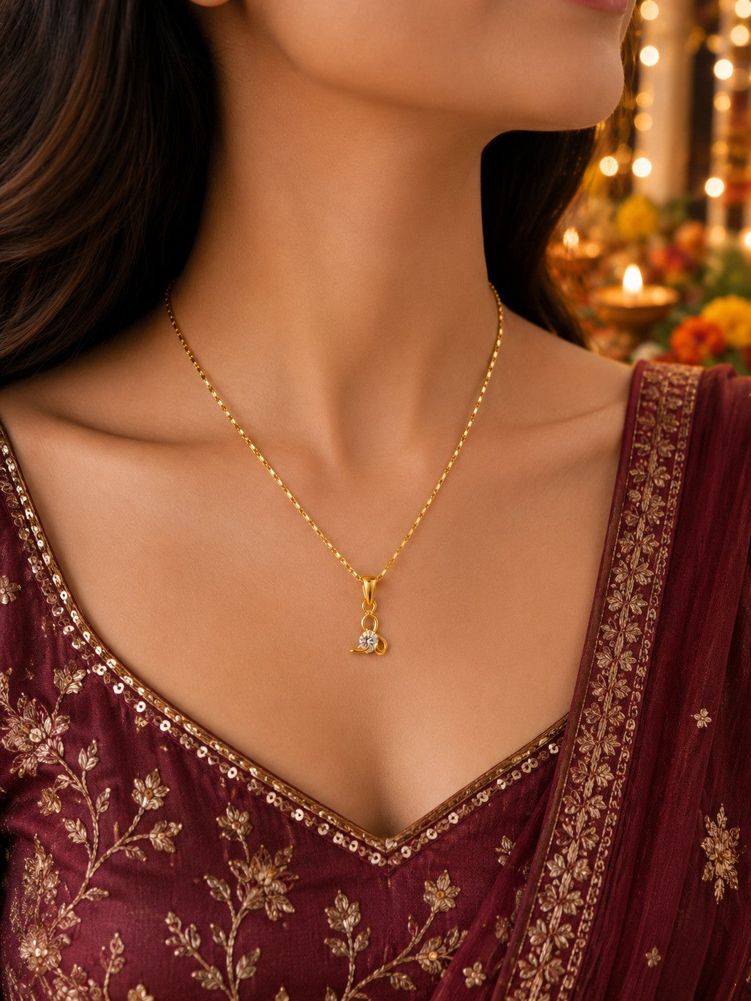 Shell Chain Pendant Set