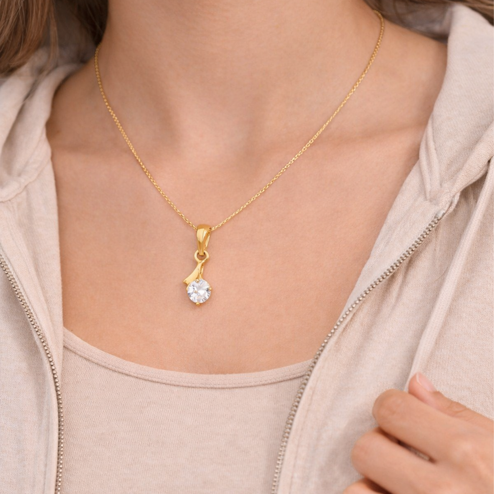 Hand Drop Chain Pendant Set
