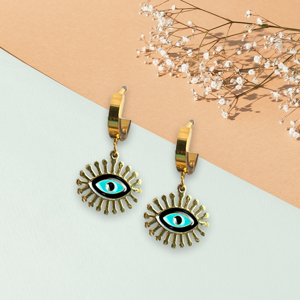 Evil Eye Hoop Earrings