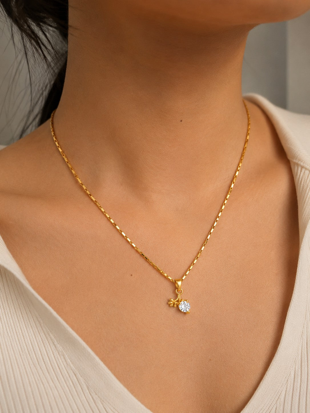 Tree Shape Chain Pendant Set
