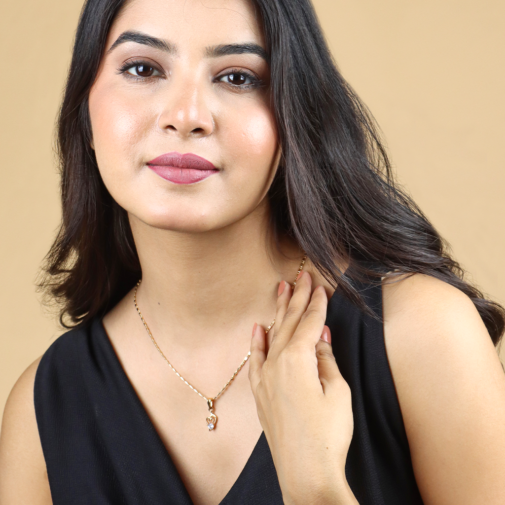 Trisool Shape Chain Pendant Set