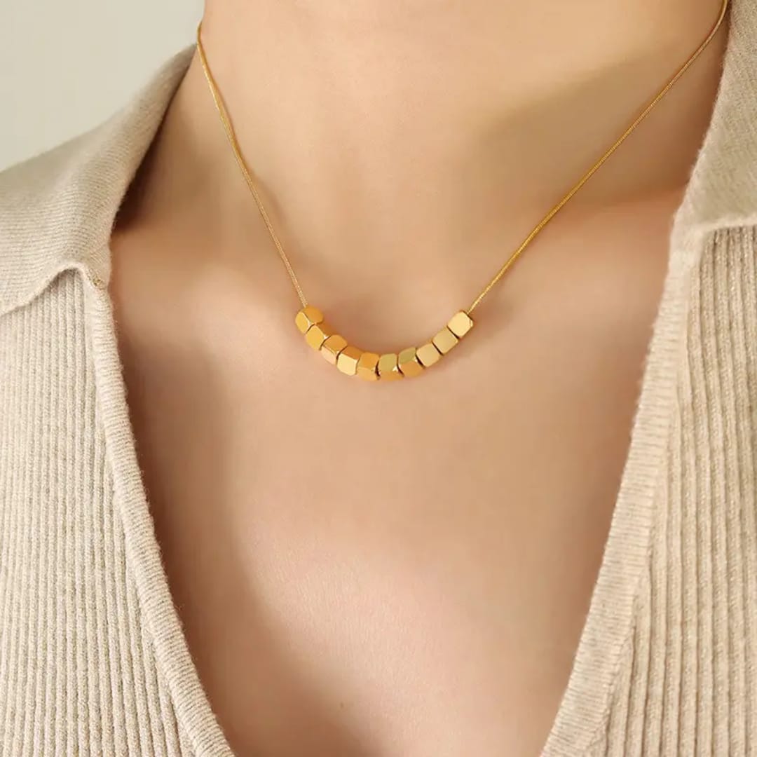 Golden Dice Necklace
