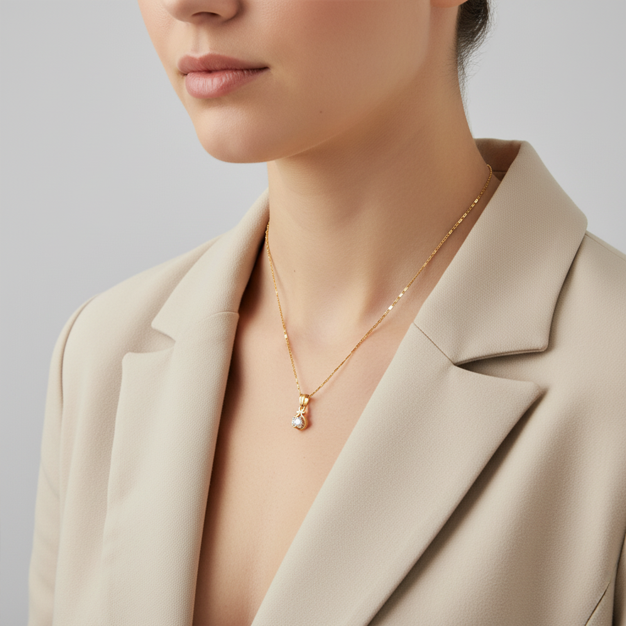 Tear Drop Chain Pendant Set