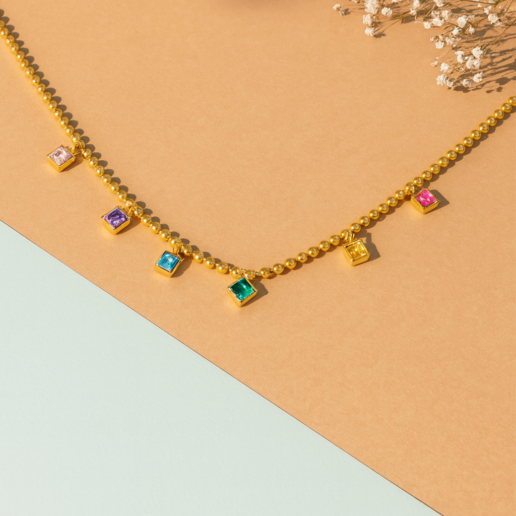 Rainbow Charm Necklace