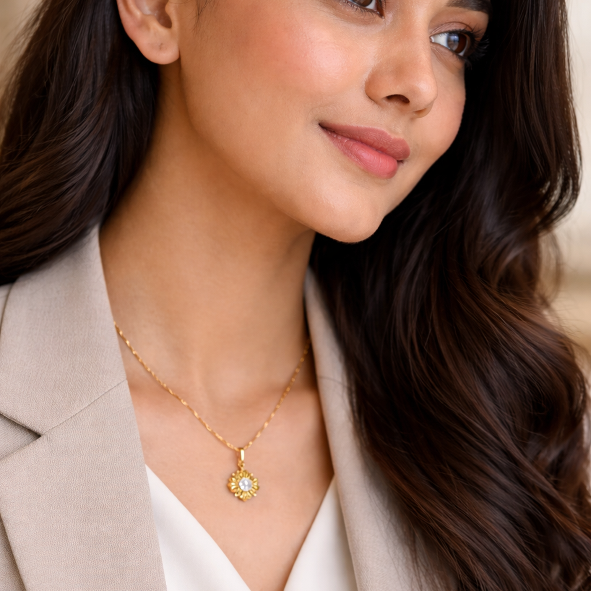 Hibiscus Chain Pendant Set