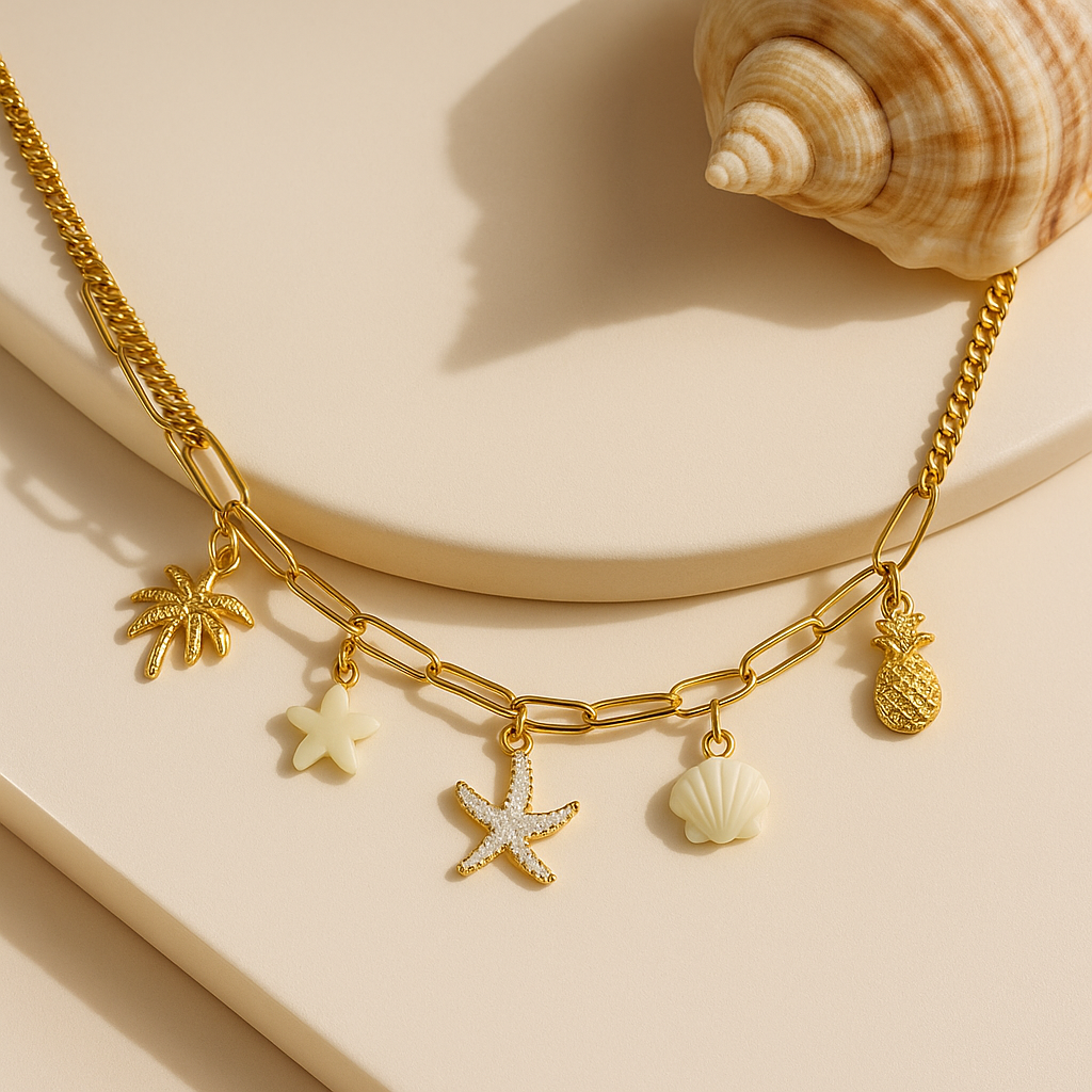 Beach Bliss Charm Chain Necklace