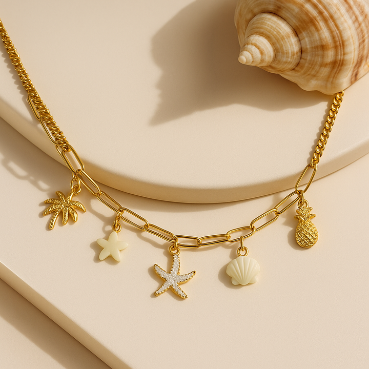 Beach Bliss Charm Chain Necklace