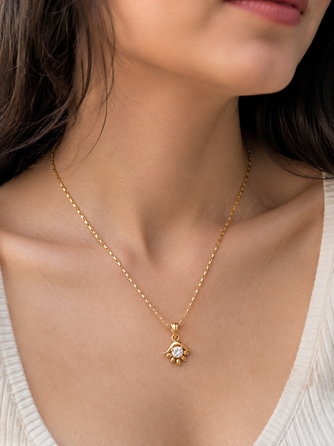 U Flower Chain Pendant Set