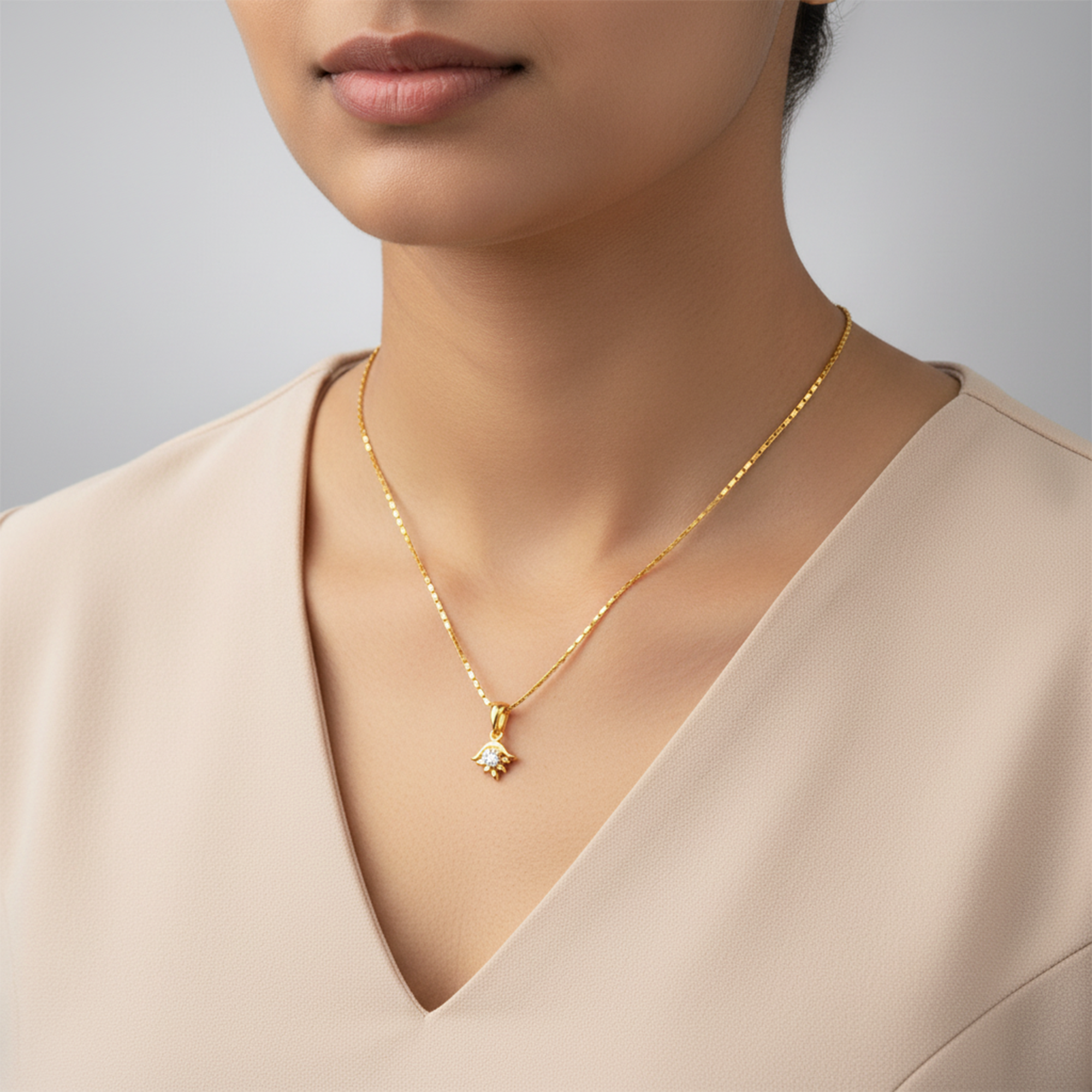 U Flower Chain Pendant Set