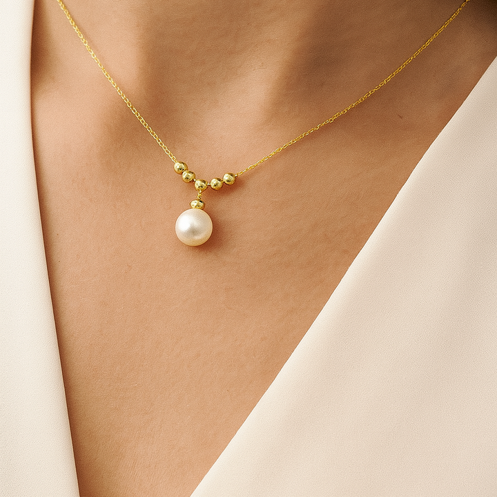 Elegold Pearl Necklace