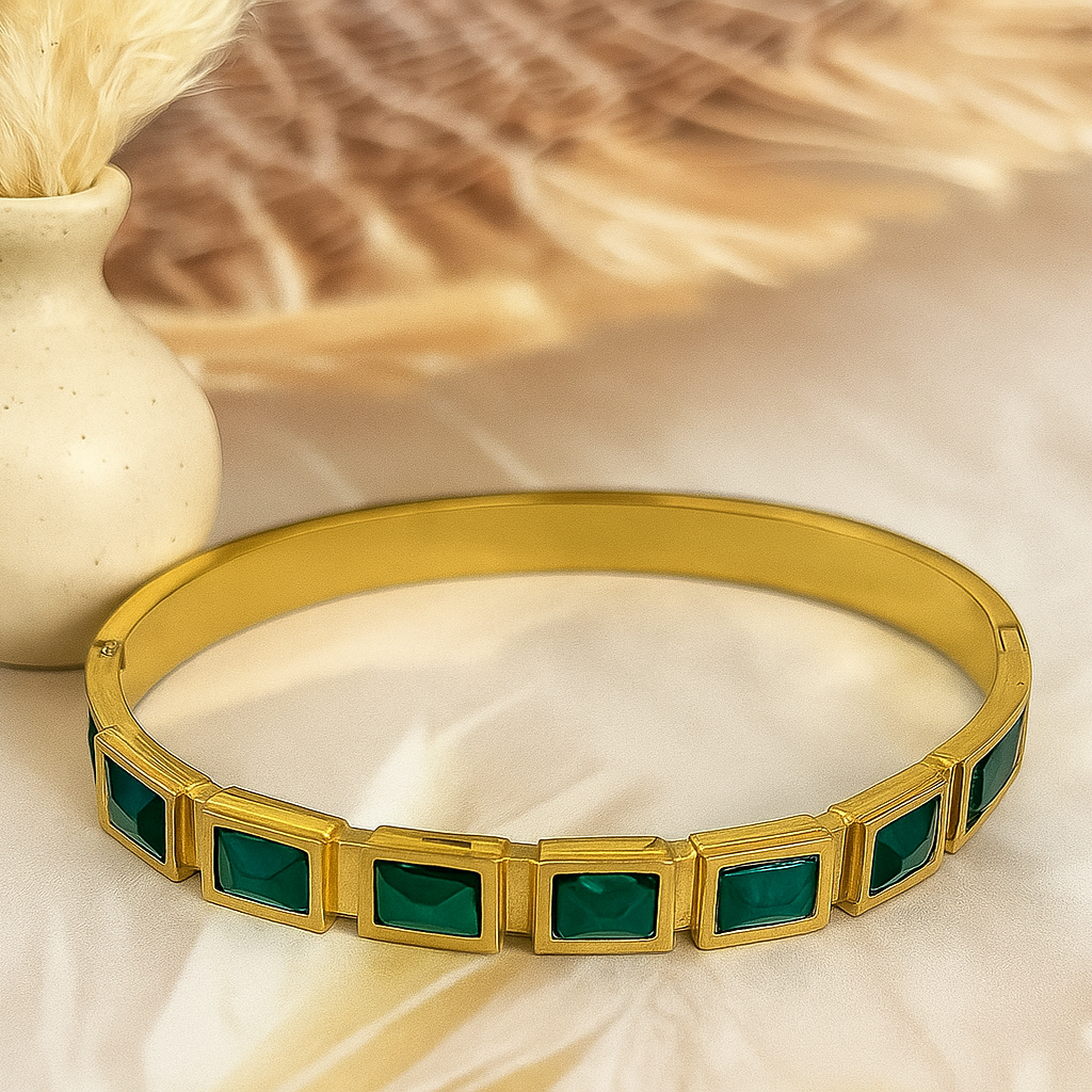 Green Tennis Bracelet